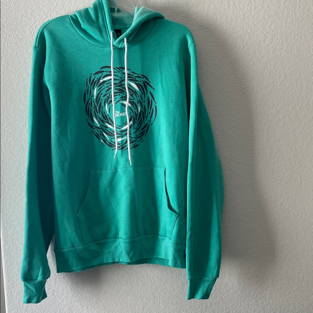 Teal Fleece Hoodie - The Chosen Size L New